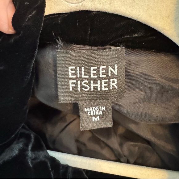 Eileen Fisher Black Velvet Evening Jacket Cardigan Gothic dark academia - Picture 5 of 7